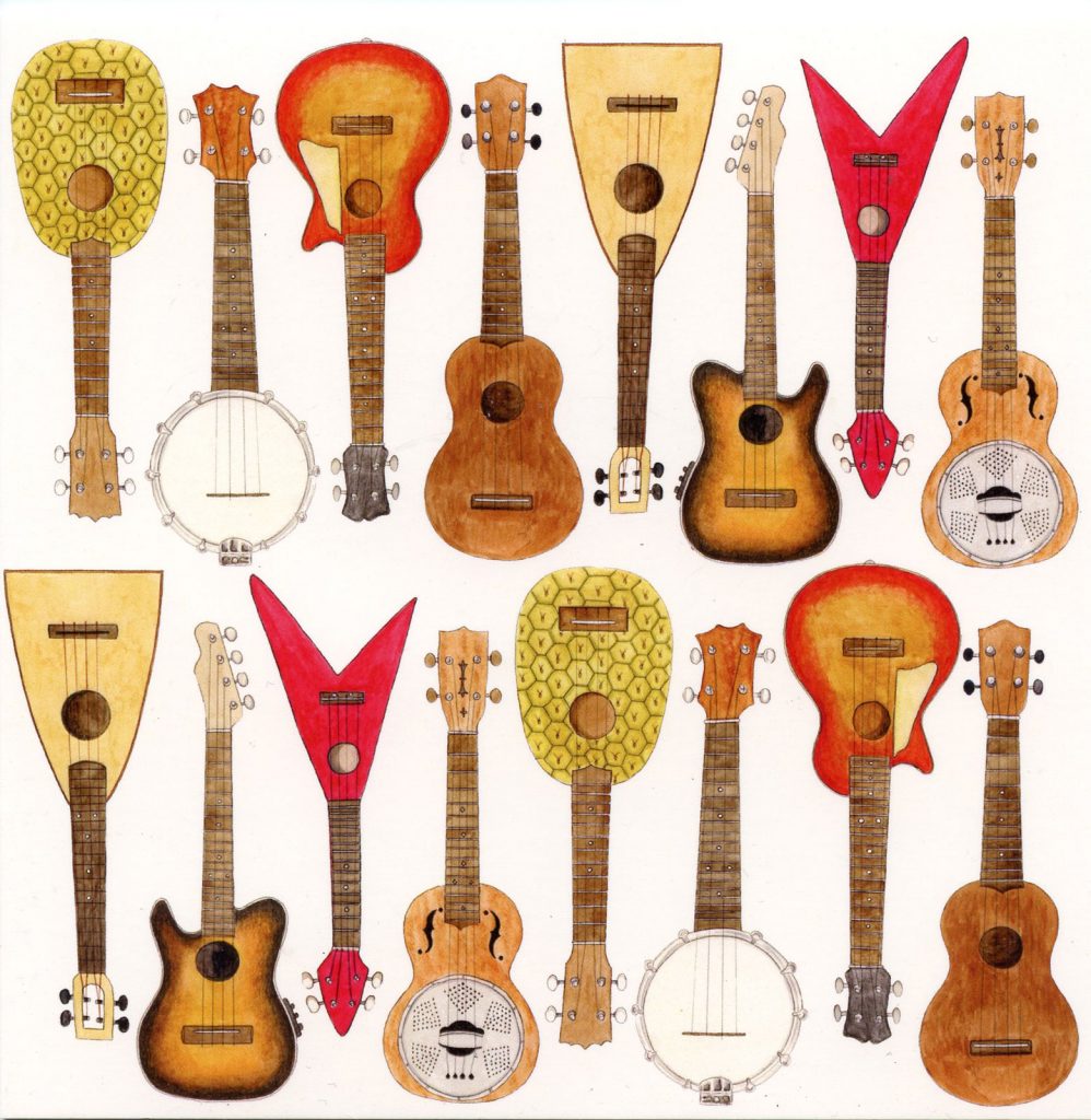 Ukuleles Greetings Card
