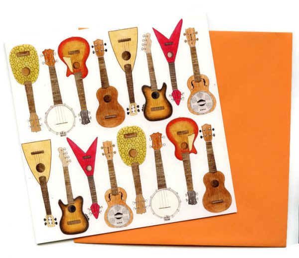 ukulele greetings card
