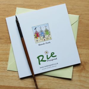 Beach Huts Greetings Card