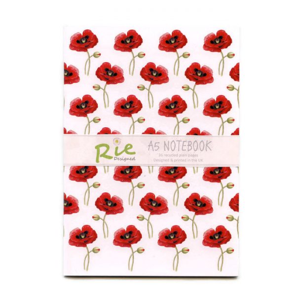 poppy a5 recycled notebook