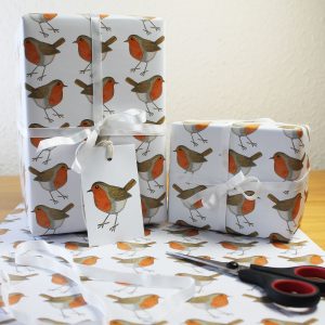 robin gift wrap wrapping paper