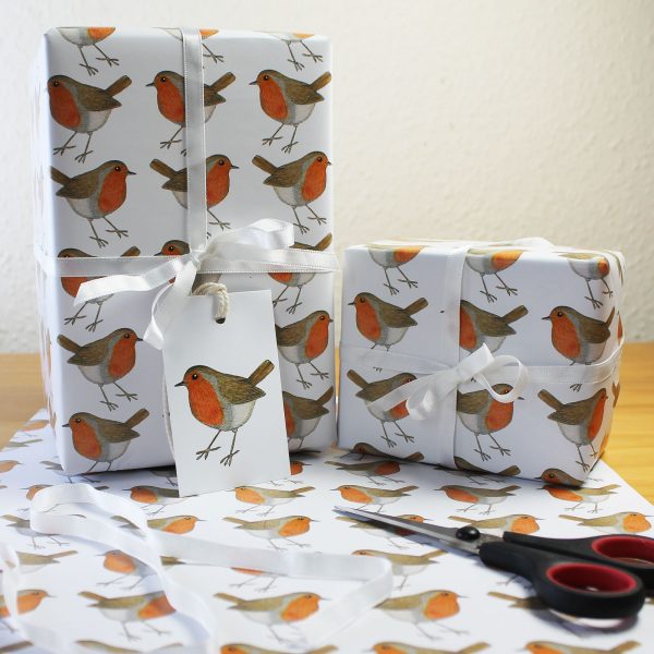 robin gift wrap wrapping paper