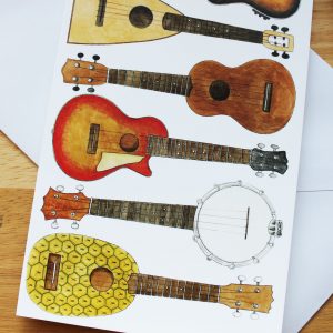 ukulele greetings card