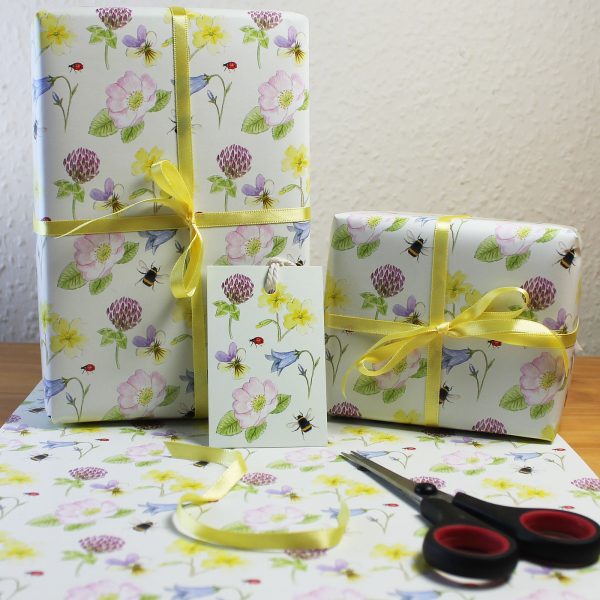 wildflower gift wrap