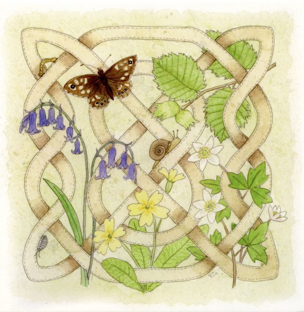 Celtic Flora Woodland Greetings Card