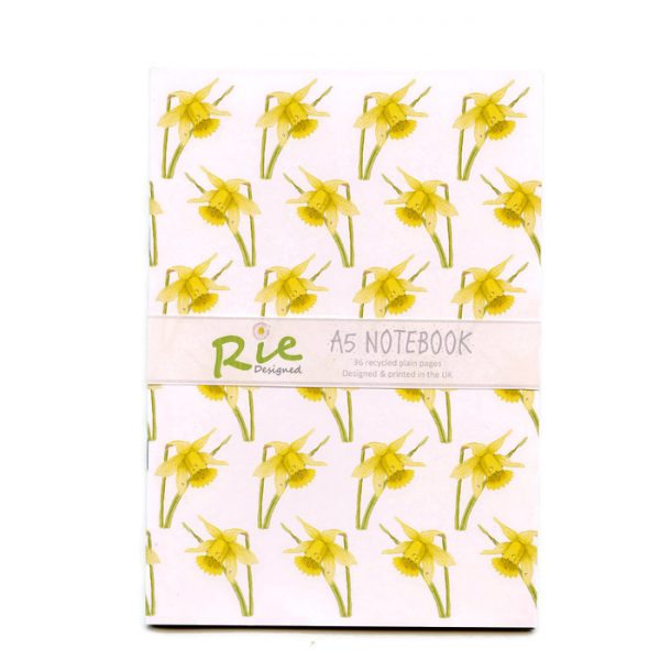 daffodil a5 recycled notebook