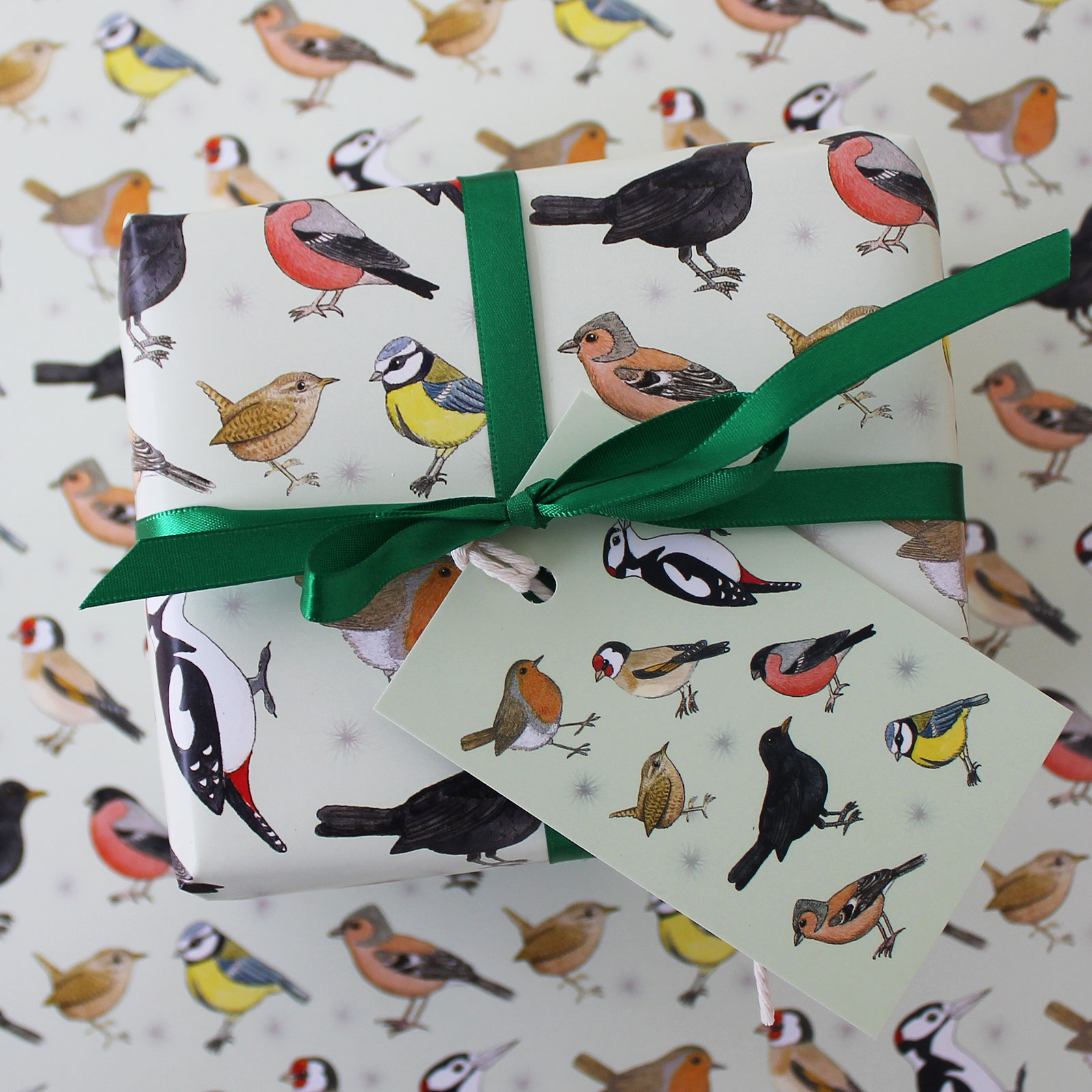 2 Sheets of Luxury British Birds Gift Wrap Wrapping Paper Museums & Galleries 