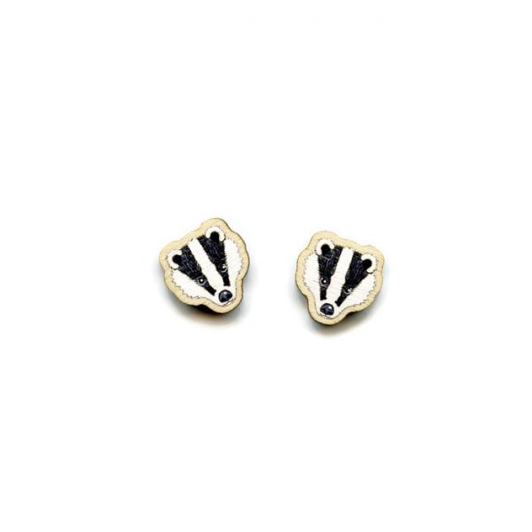 Badger Stud Earrings