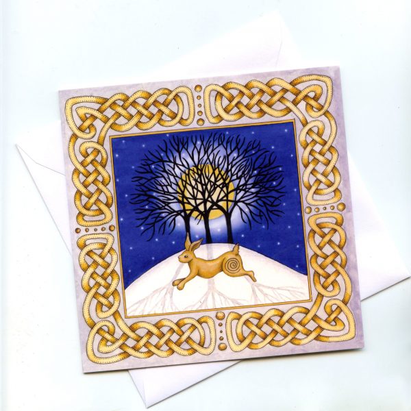 Celtic Hare Christmas Solstice Card