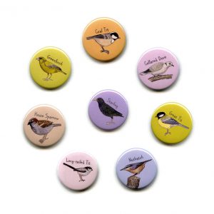 garden birds fridge magnets