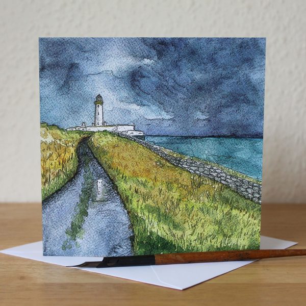 mull of galloway storm greetings card