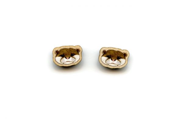 otter stud earrings