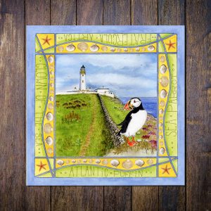Puffin Mull of Galloway Blank Greetings Card
