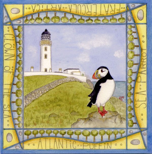 Puffin mull of galloway greetings card