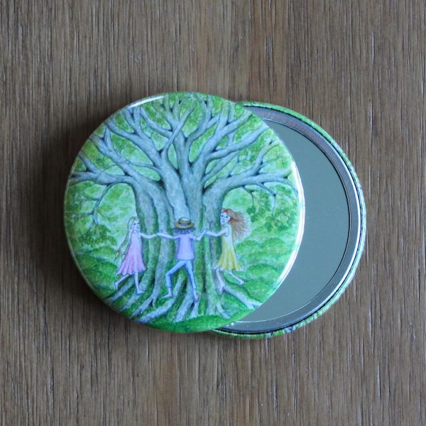 tree hugs pocket mirror
