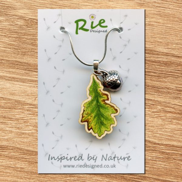 oak leaf pendant necklace