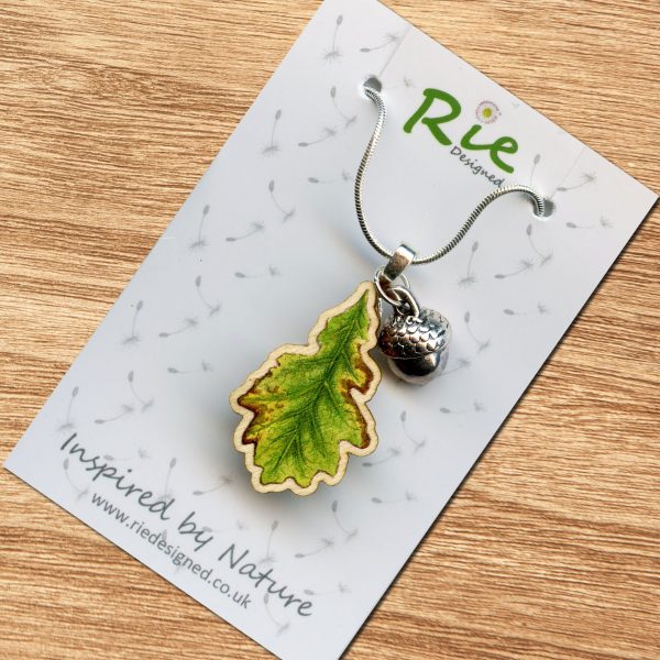 oak leaf pendant necklace