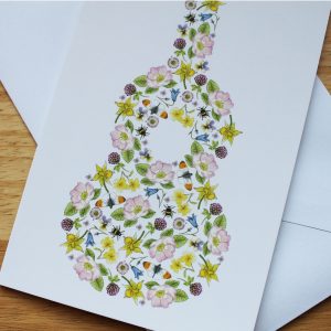 floral ukulele card
