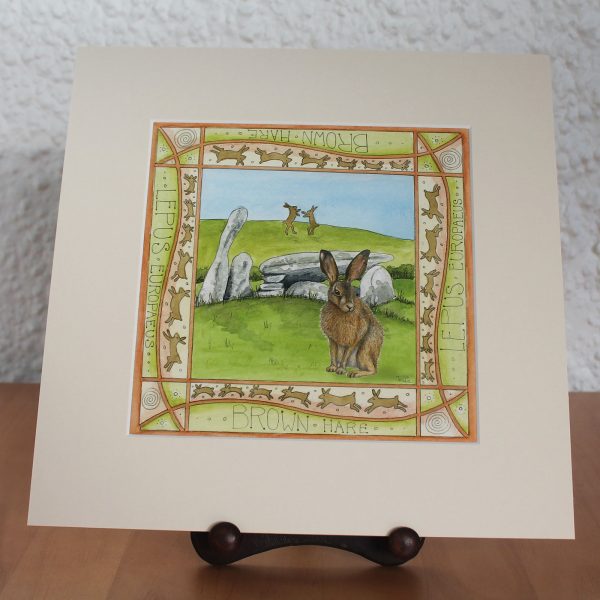 hare cairnholy mounted print