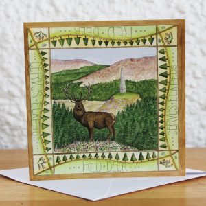 Galloway Red Deer Range greetings card