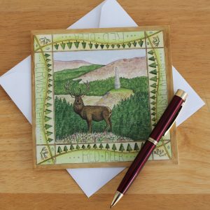 Galloway Red Deer Range greetings card
