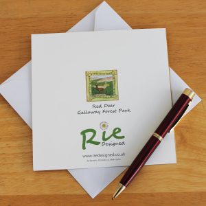 Galloway Red Deer Range greetings card