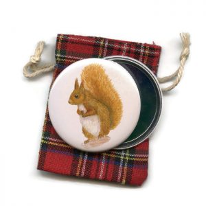 red-squirrel pocket mirror