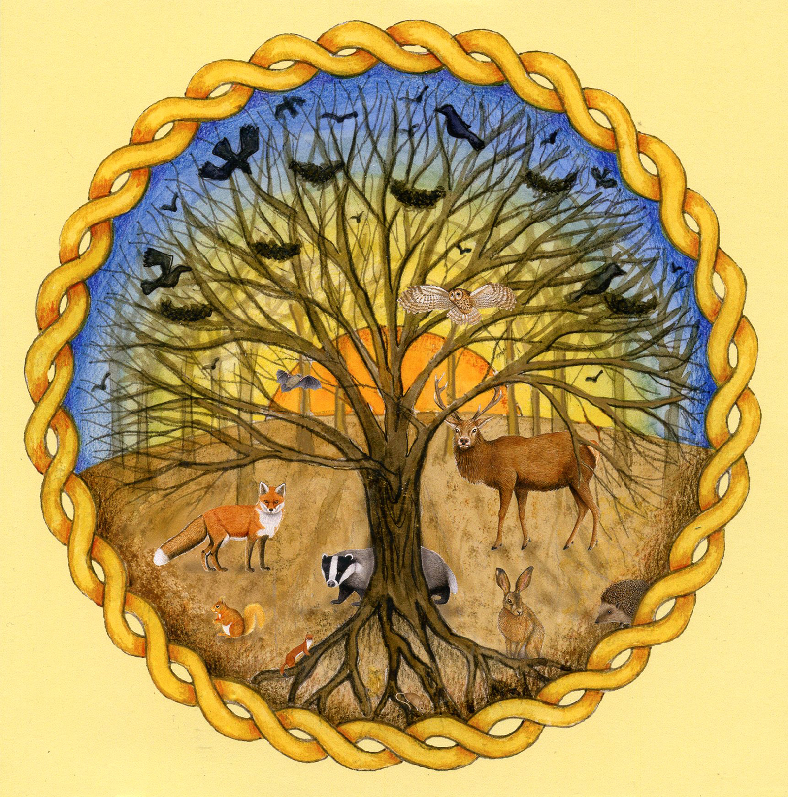 Celtic Forest Greetings Card