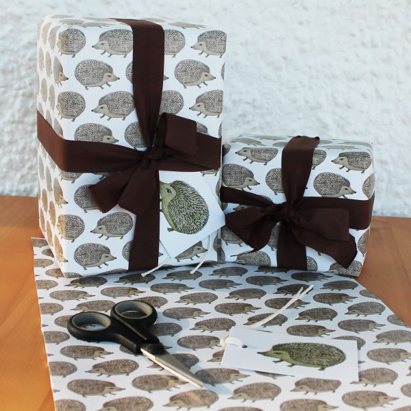 hedgehog gift wrap