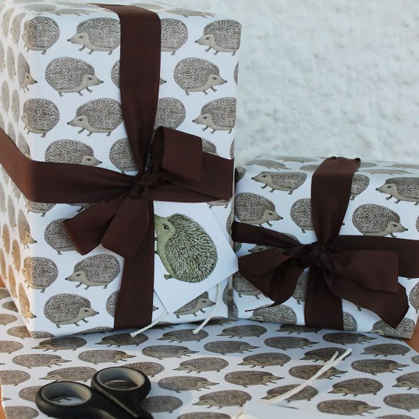 hedgehog gift wrap
