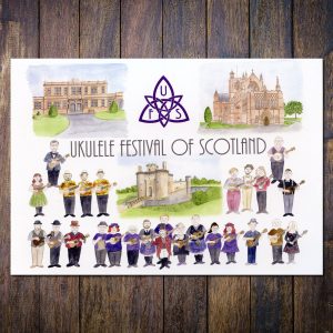 Ukulele Festival of Scotland A5 Print