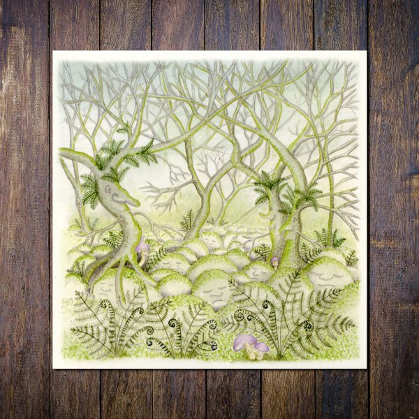 Enchanted Forest Blank Square Greetings Card