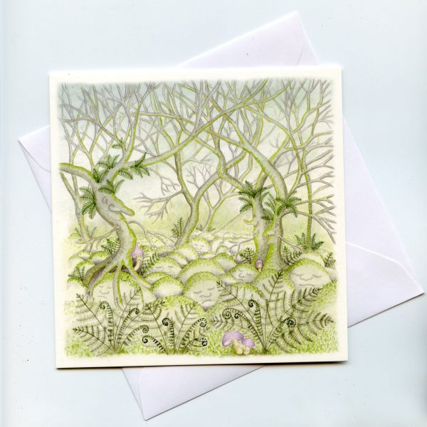 Enchanted Forest Blank Square Greetings Card