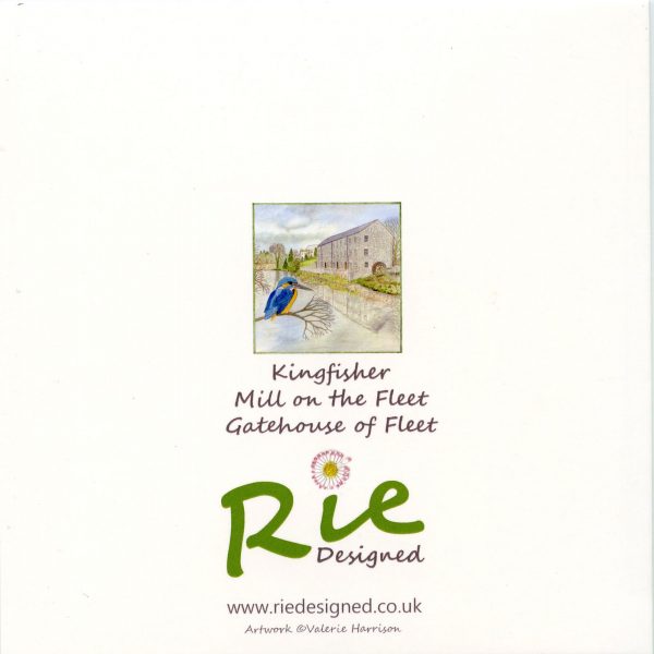 Kingfisher, Mill on the Fleet Blank Square Greetings Card