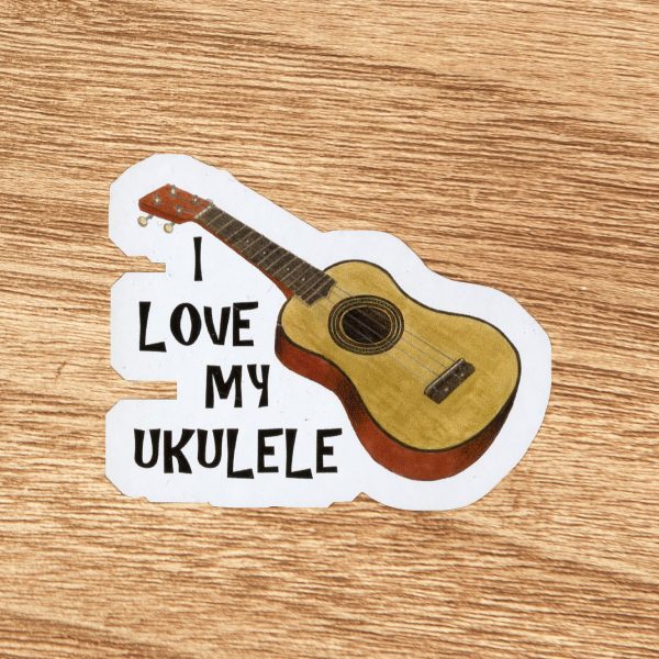 I Love My Ukulele Sticker