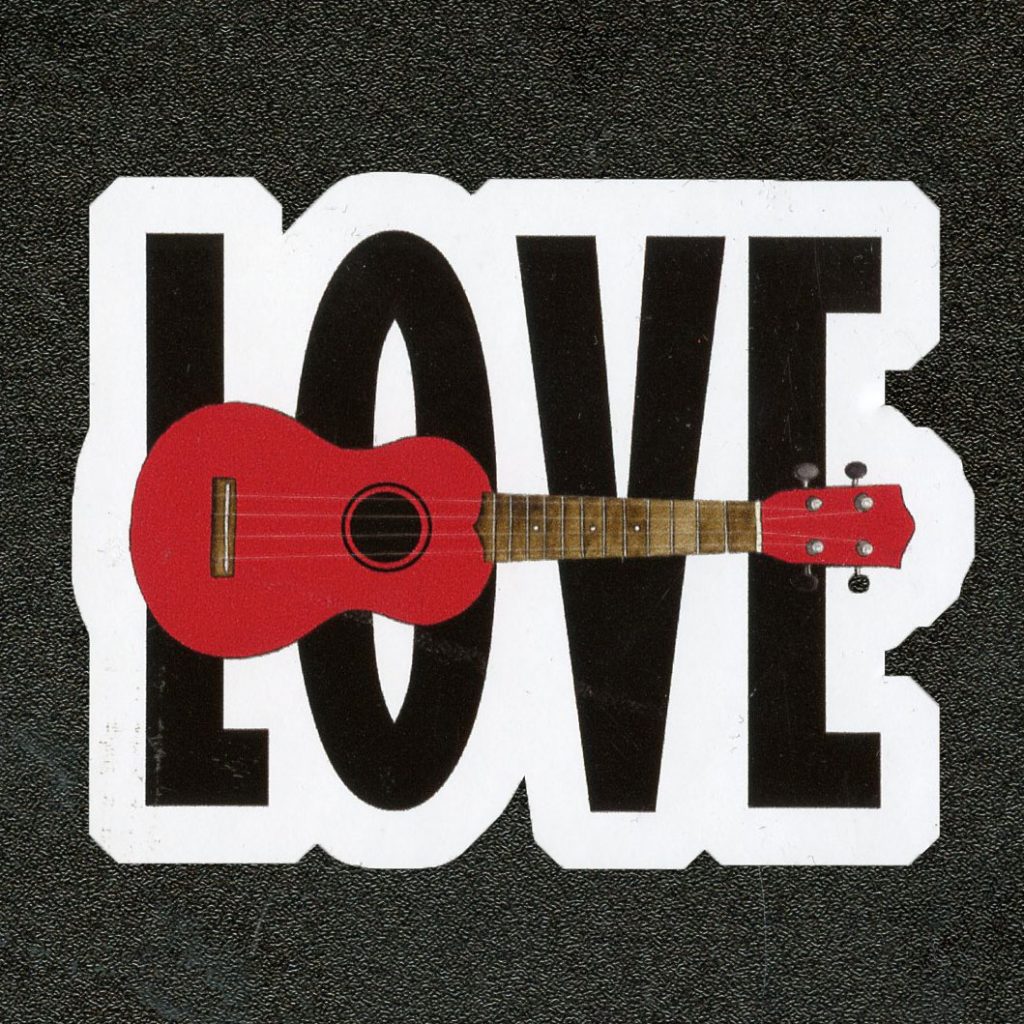 Love Ukulele Vinyl Sticker
