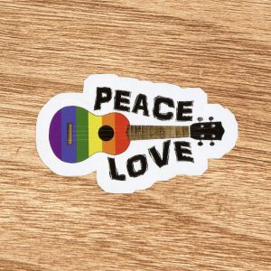Peace Love Ukulele Sticker