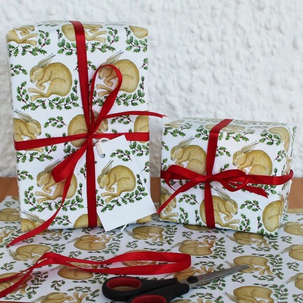 Christmas-hare-gift-wrap
