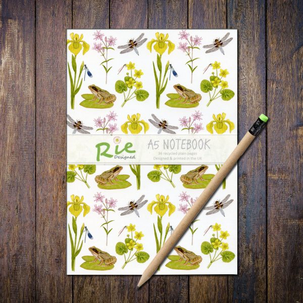 Wetland-Wildfowers-A5-recycled-notebook