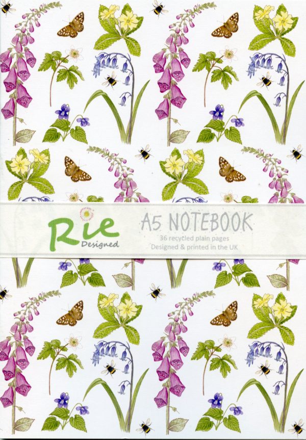 Woodland-wildfowers-A5-recycled-notebook