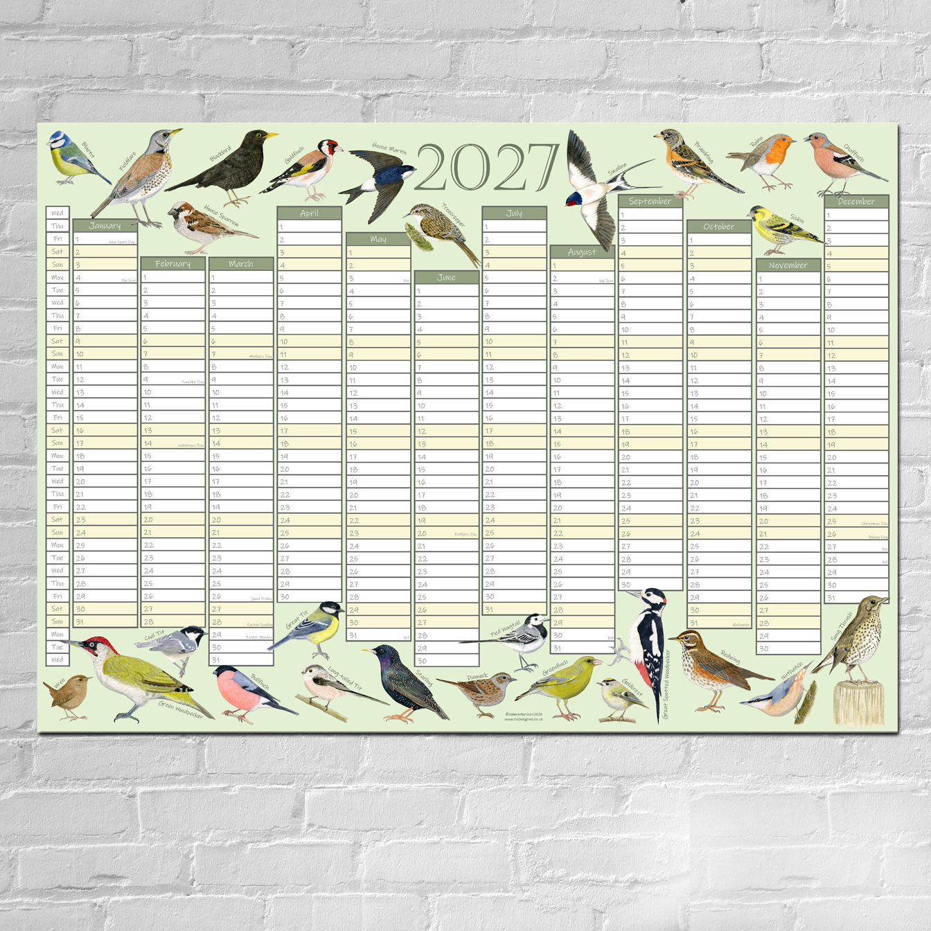 A2-Garden Birds-Planner 2027