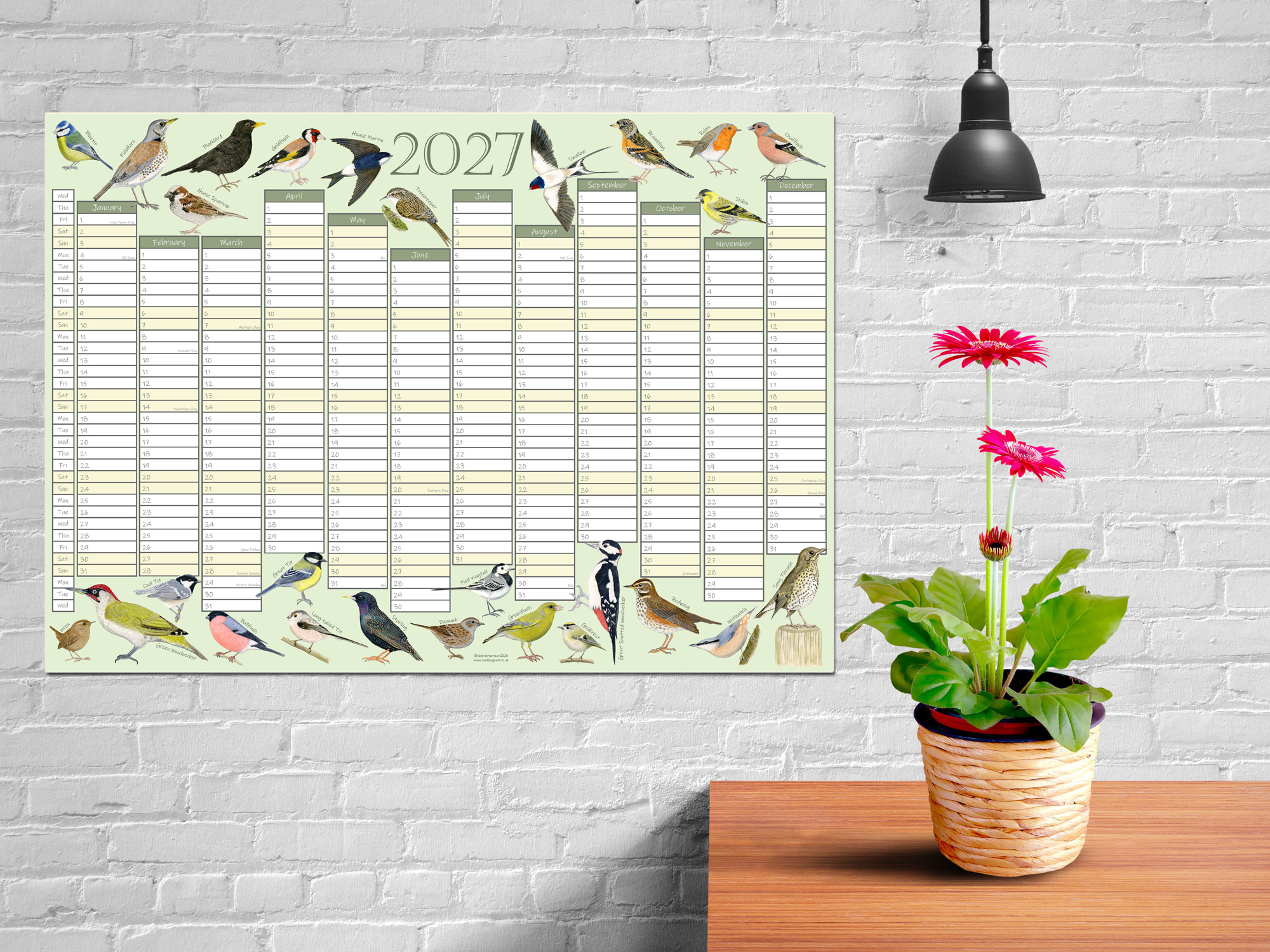 A2-Garden Birds-Planner 2027