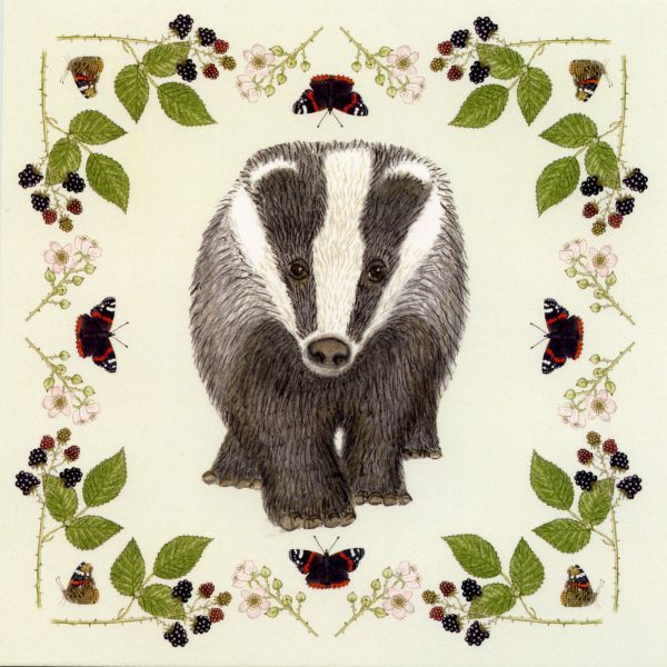 badger greetings card