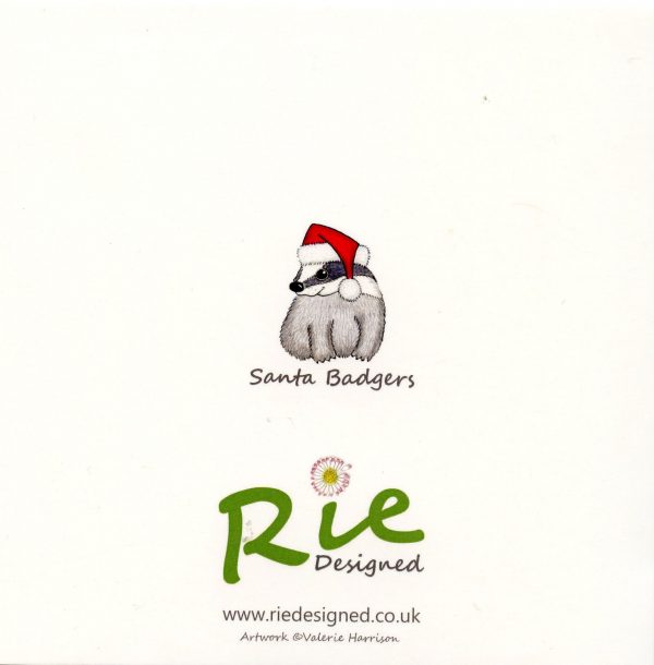Santa badgers Christmas card