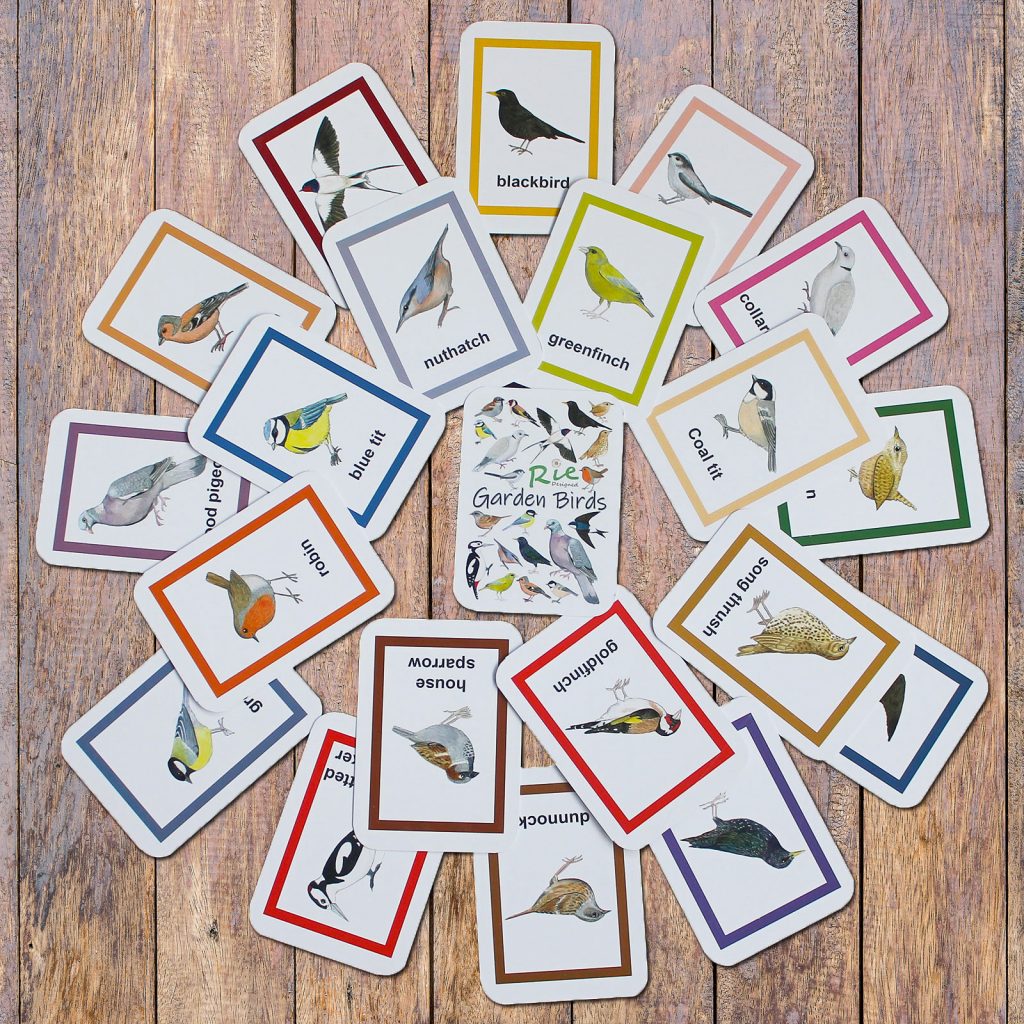 Garden Birds Flash Cards – Rie Designed