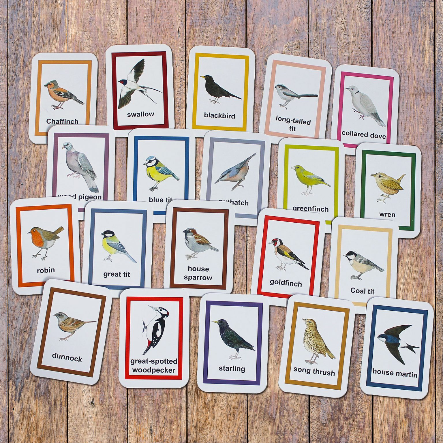 Garden Birds Flash Cards – Rie Designed