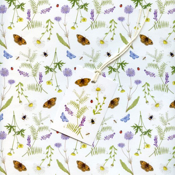 Meadow Wild Flower Wrapping Paper and tags.