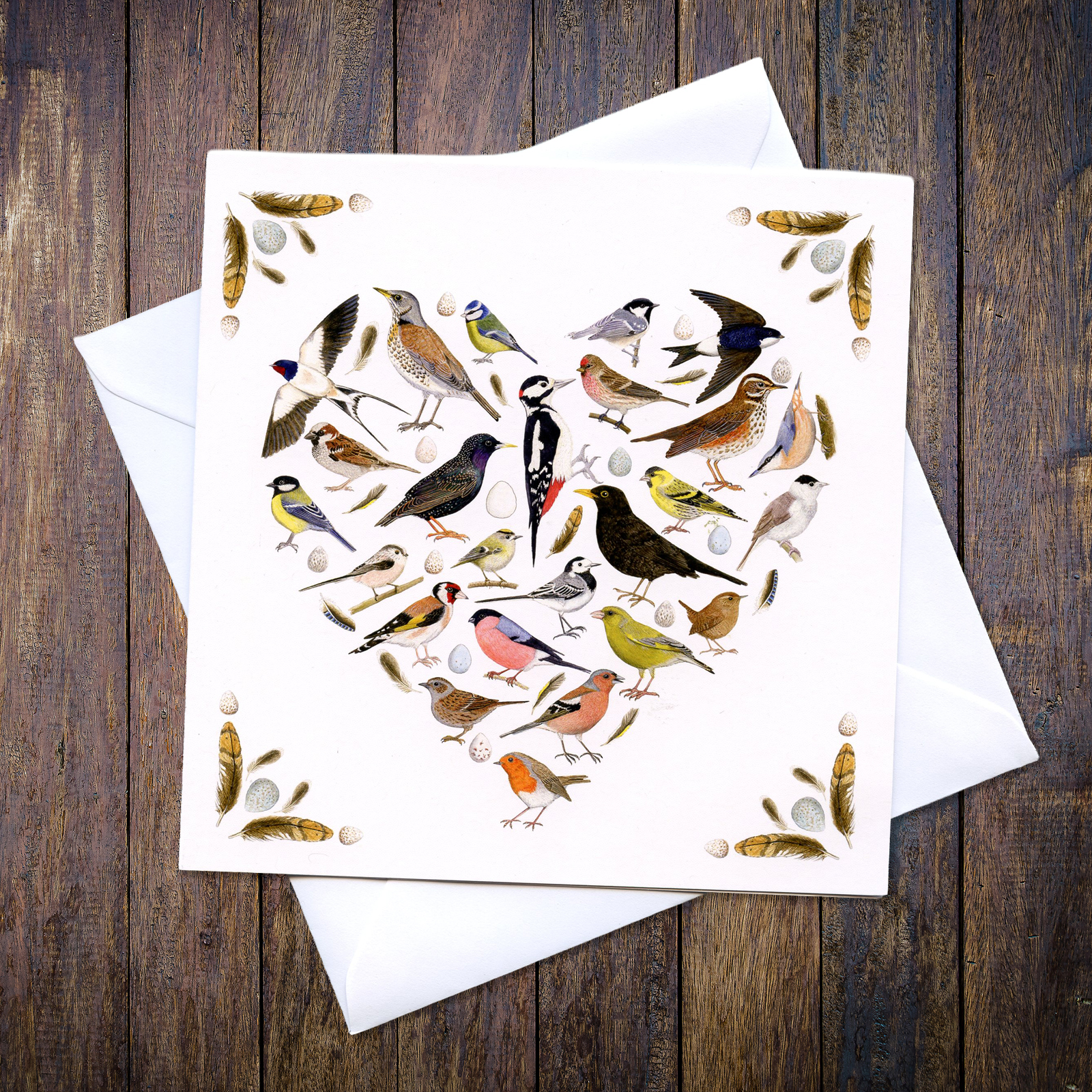 Love Birds Blank Greetings Card new