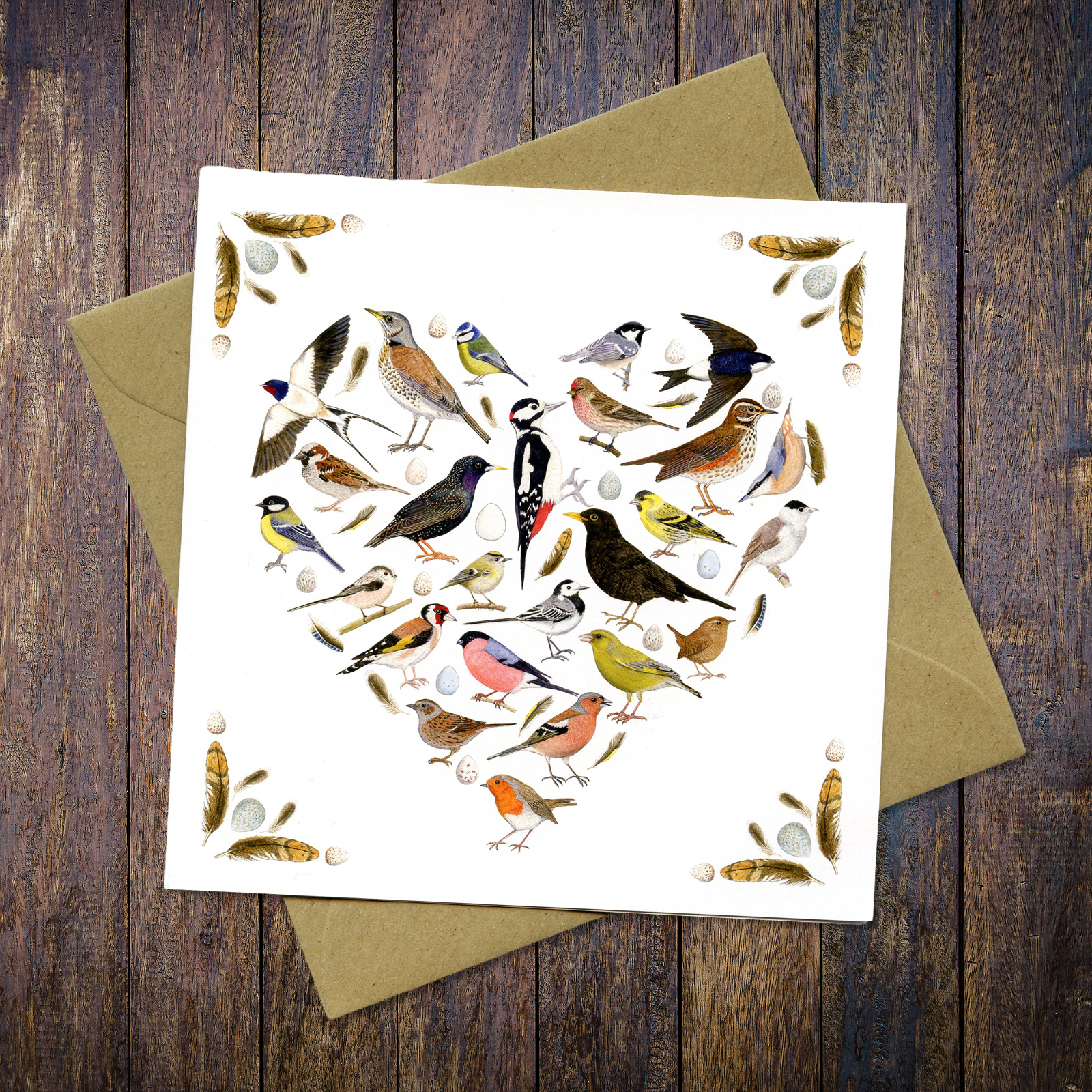 Love Birds Blank Greetings Card new