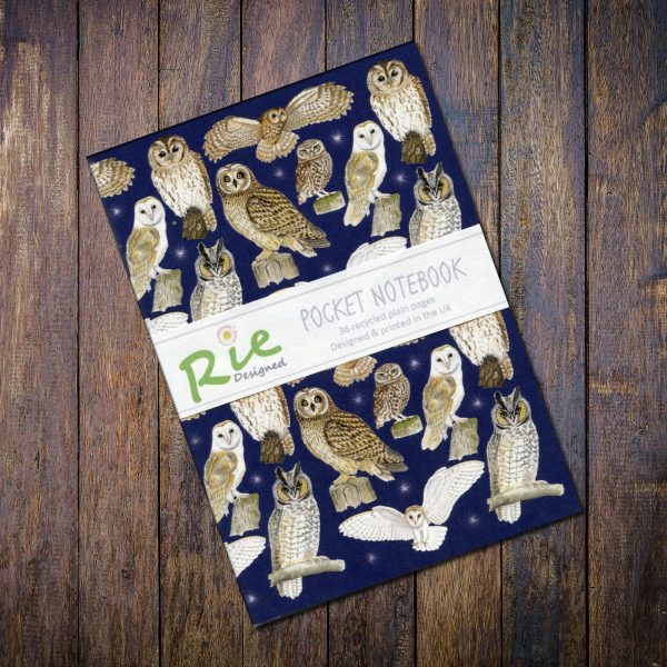 owls A6 recycled notebook